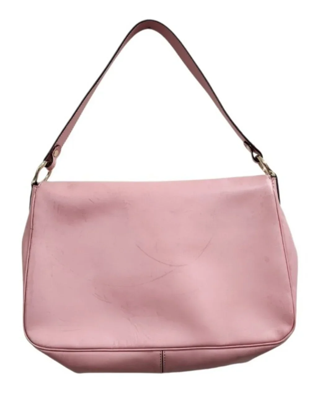 Kate Spade New York Pink Leather Shoulder Bag Purse Gold Hardware Y2K Vintage